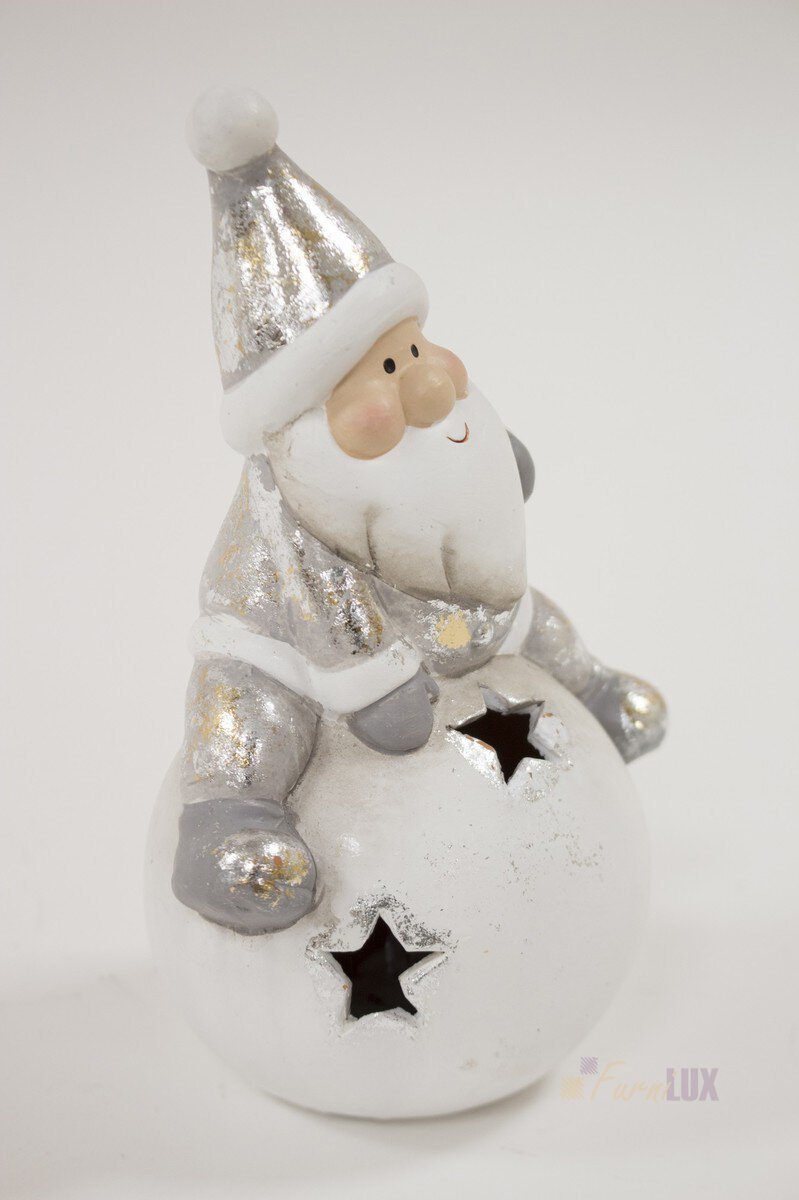 Figurka Mikołaj na kuli LED