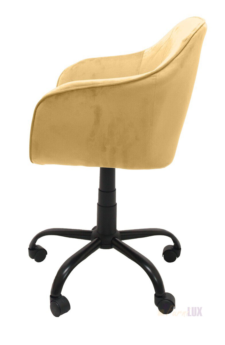 Fotel obrotowy Mari - żółty