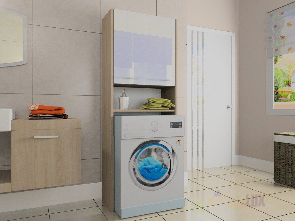 Szafka łazienkowa nad pralkę "Nala" w połysku - 2 kolory