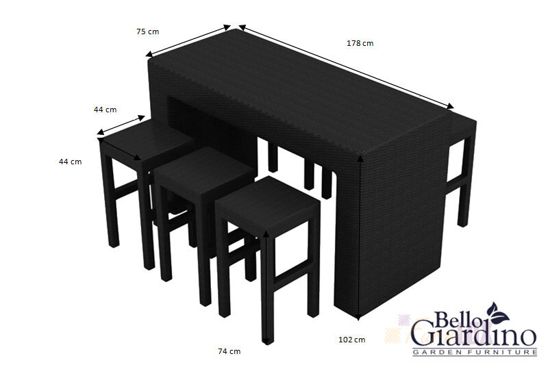 Zestaw mebli stołowych- Geniale- czarny