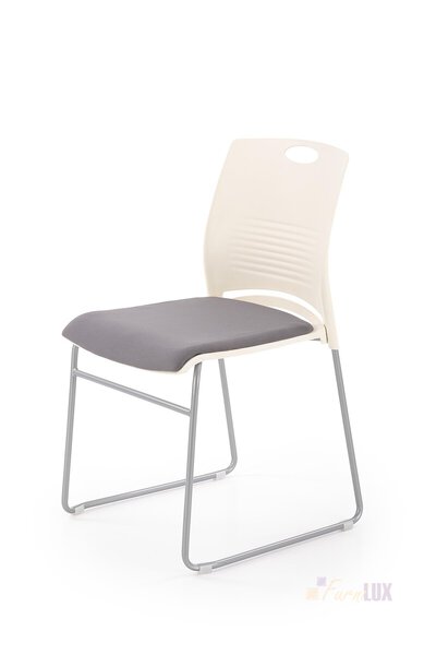 Krzesło konferencyjne "Lica" - biały/ popielaty