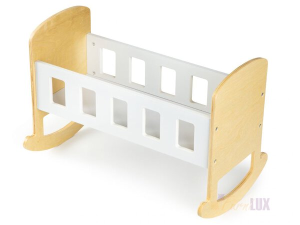 Drewniana kołyska łóżeczko dla lalek ECOTOYS