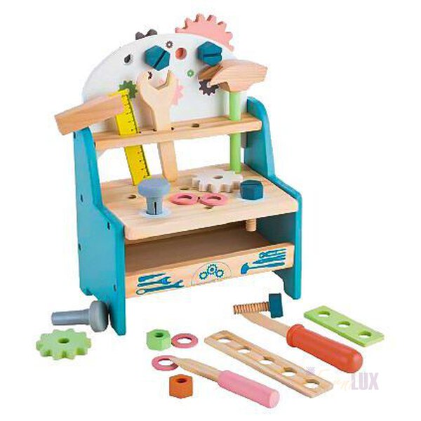 Drewniany warsztat dla dzieci stół narzędzia
