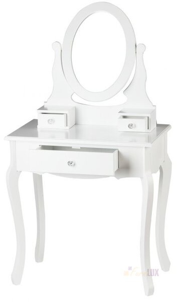 Duża toaletka kosmetyczna komoda lustro taboret Goodhome