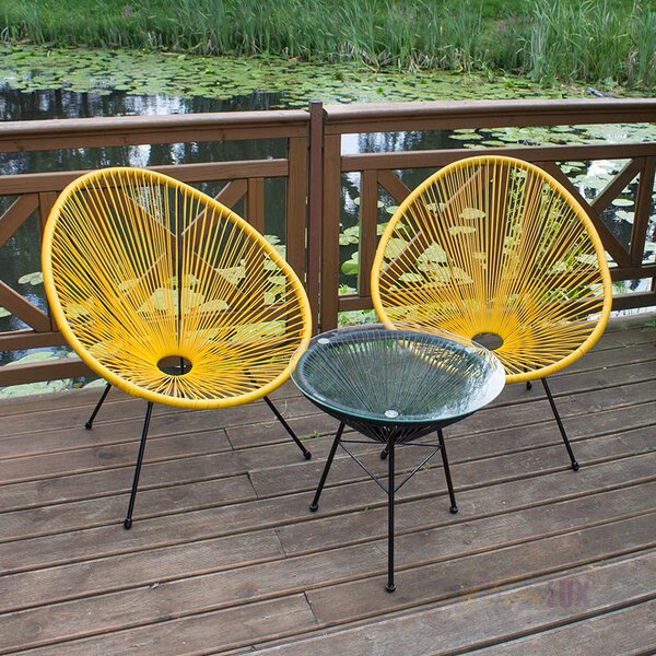 Fotel ogrodowy "Smuzi" - żółty