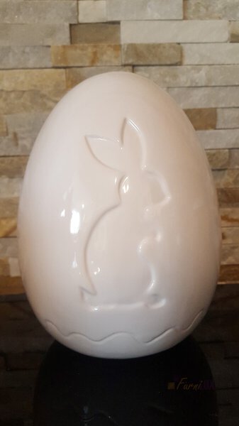 Jajko ceramiczne z motywem zająca L