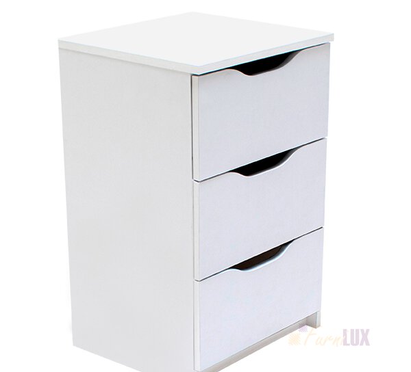 Komoda "Alex" 3 szuflady - biały