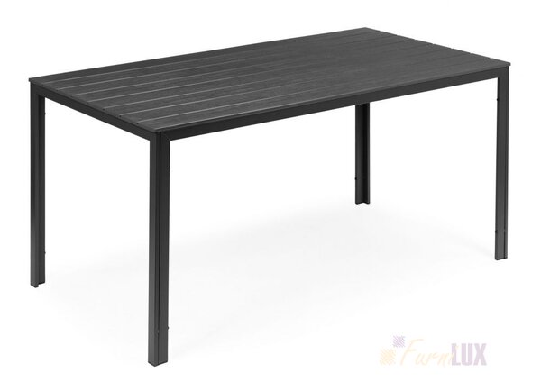 Komplet mebli stół + 4 krzeseł regulowanych - czarny