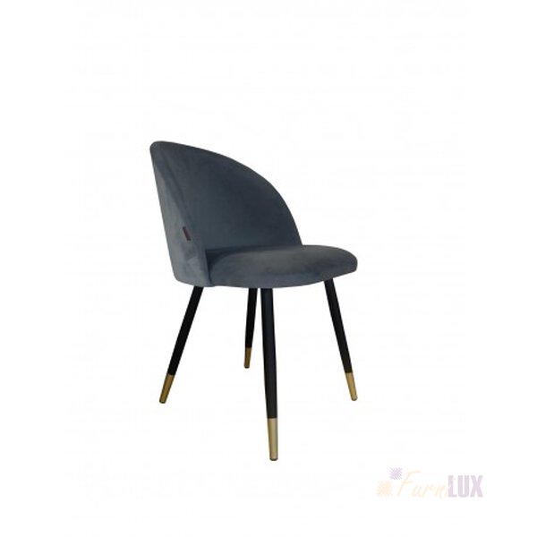Krzesło Coli z czarno złotymi nogami - różne kolory tkaniny