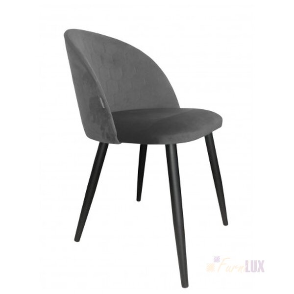 Krzesło Coli bluvel plaster miodu z czarnymi nogami - MG17