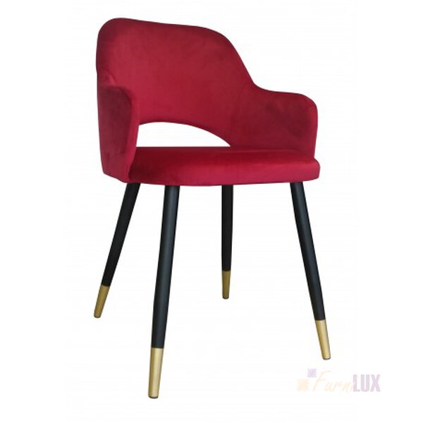 Krzesło Milo na czarno złotych nogach - różne kolory i tkaniny