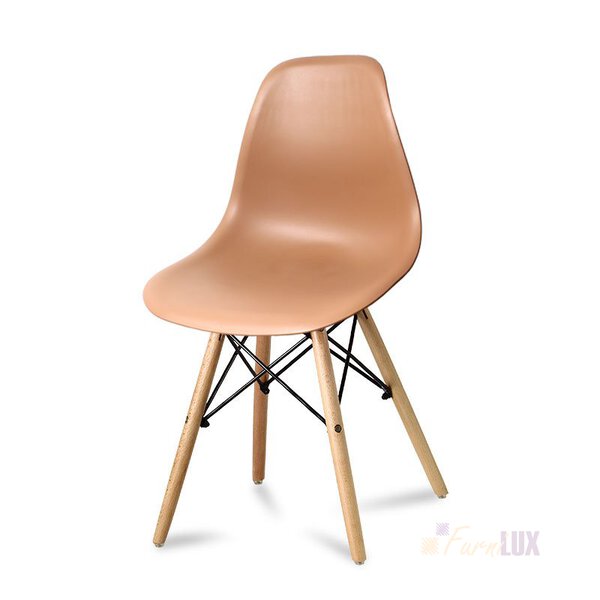 Krzesło "Monza" z bukowymi nogami - brązowy