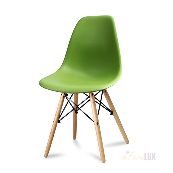 Krzesło "Monza" z bukowymi nogami - zielone