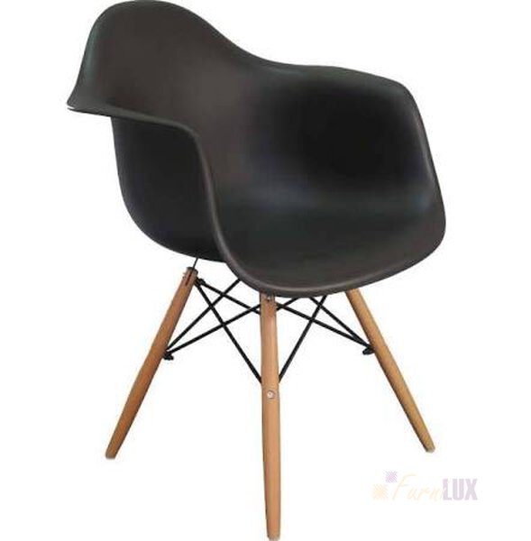 Krzesło "Orio"- czarne z bukowymi nogami