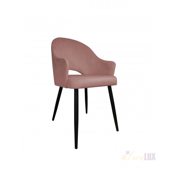 Krzesło Vel na czarnych nogach - różne kolory tkaniny 