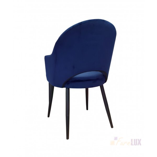 Krzesło Vel na czarnych nogach - różne kolory tkaniny 