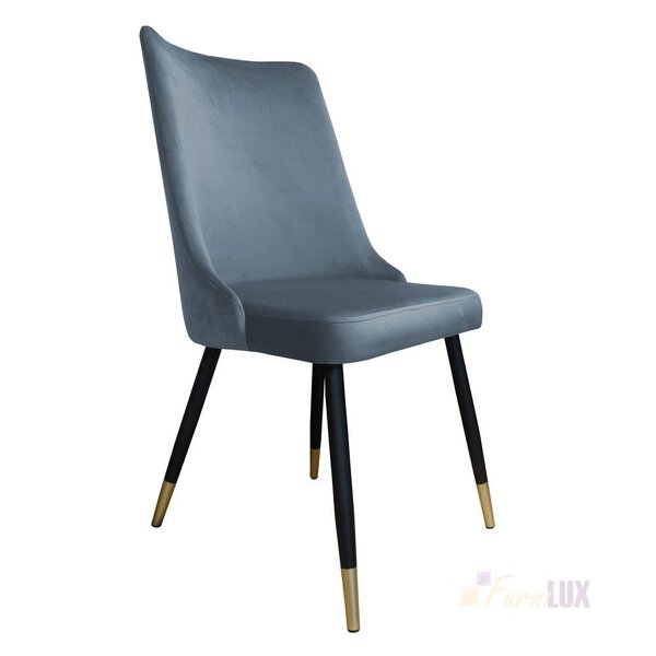 Krzesło Vici na czarno złotych nogach - różne kolory i tkaniny