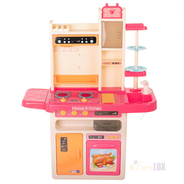 Kuchnia dla dzieci 93cm 65 elementów różowa
