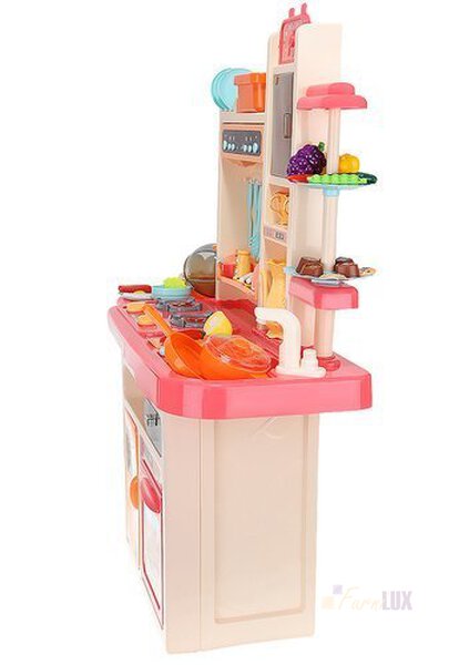 Kuchnia dla dzieci 93cm 65 elementów różowa