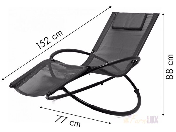 Leżak fotel ogrodowy bujany zero graviti