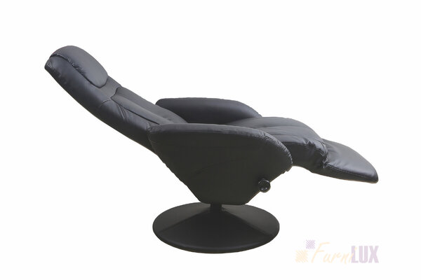 Fotel wypoczynkowy, rozkładany "Optic" - czarny