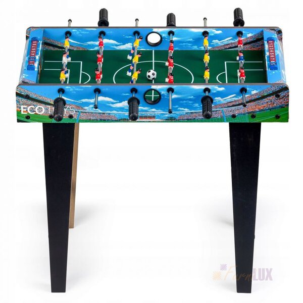 Piłkarzyki drewniany stół do gry 69x36 cm - wysoki