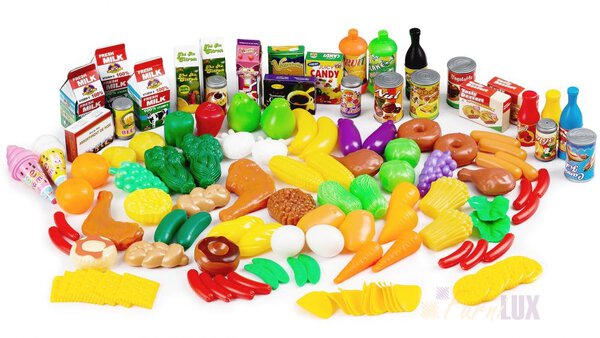 Plastikowe warzywa owoce zabawki kuchnia 120 szt