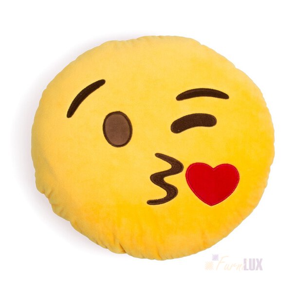 Poduszka Dekoracyjna  Emotki Emoji - całus kiss