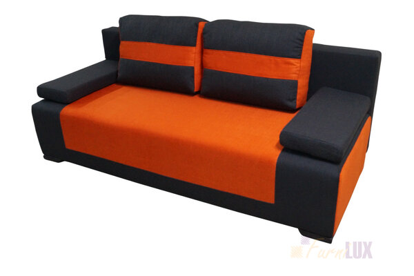 Sofa / kanapa rozkładana LENA - pomarańczowy/ grafit
