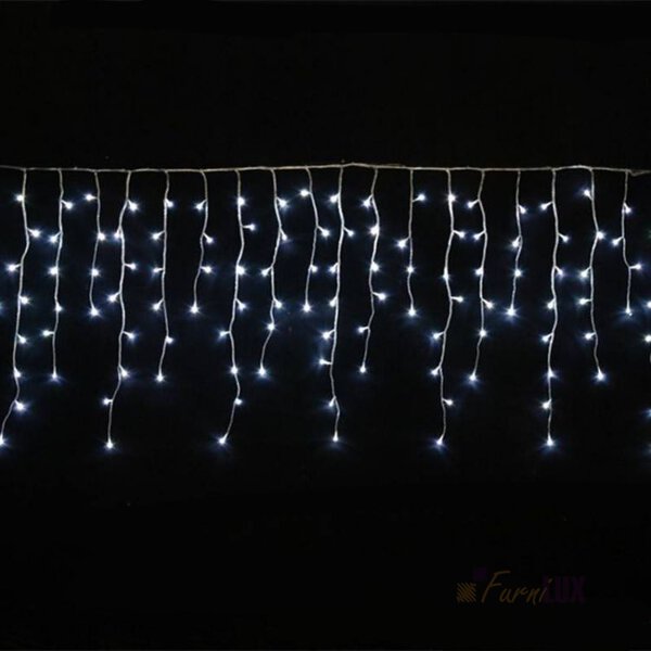 Sople zewnętrzne 500 LED 19m kurtyna - białe
