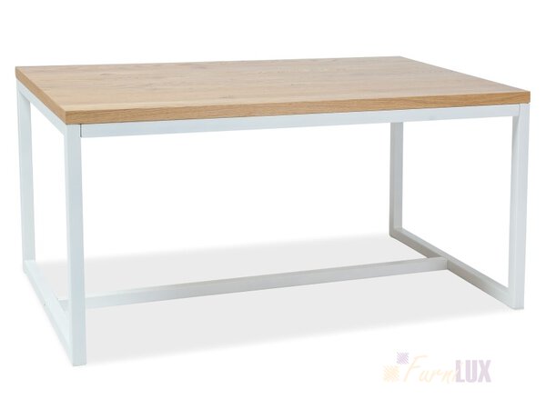 Stół "Loras A" biały - lity dąb/ okleina - 3 rozmiary