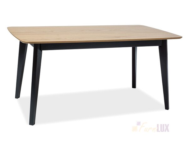 Stół "Macan" 160x90 - dąb/czarny