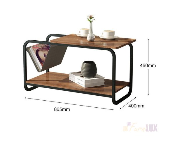 Stolik kawowy loft nowoczesny 2 poziomy 