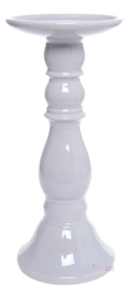 Świecznik biały perłowy wysoki - 11x11x24