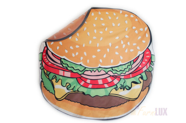 Szybkoschnąca mata plażowa  135cm wzór: burger 