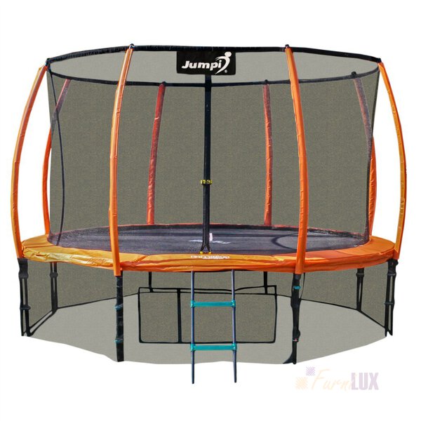 Trampolina Ogrodowa 312cm/10ft pomarańczowa Maxy Comfort Z Wewnętrzną siatką