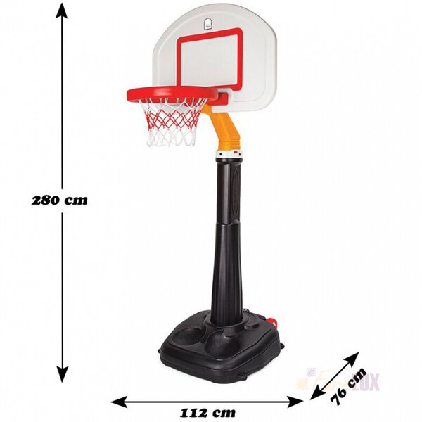 Duża Koszykówka 15-stopniowa Regulacja 280 cm 