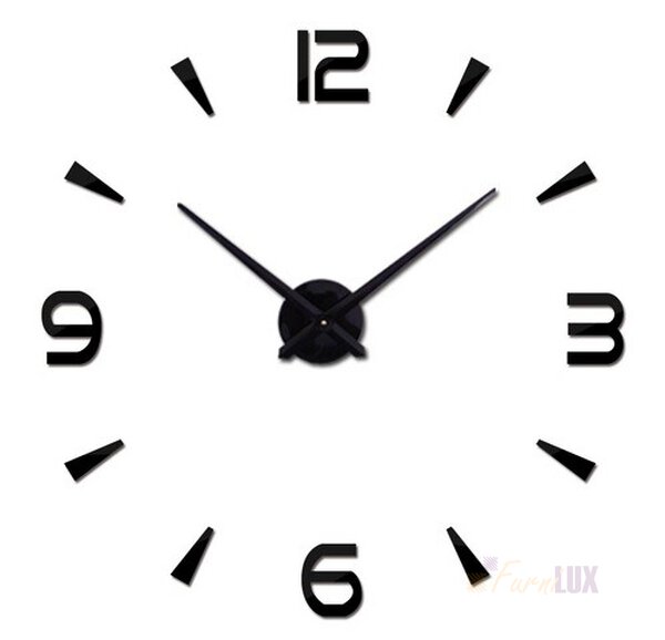 Zegar ścienny duży 80-120cm czarny 4 cyfry