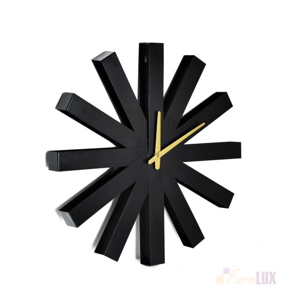 Zegar ścienny "Industrial" 50 cm - czarny