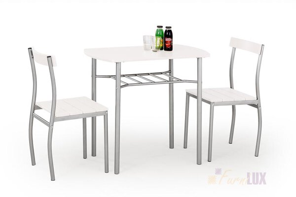 Zestaw "Lanci" stół + 2 krzesła - biały