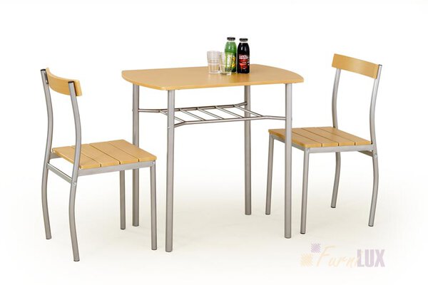 Zestaw "Lanci" stół + 2 krzesła - olcha