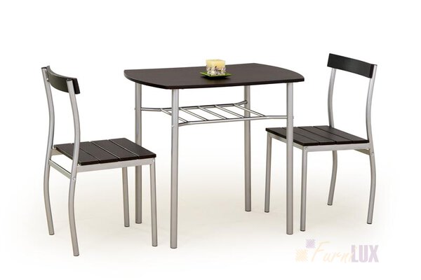 Zestaw "Lanci" stół + 2 krzesła - wenge