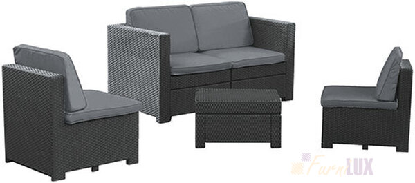 Zestaw ogrodowy "Korfu" - sofa + 2 fotele + stolik