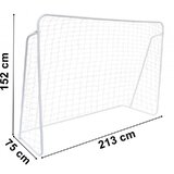 Bramka piłkarska duża 213x152x75 cm biała