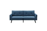 Sofa rozkładana z funkcją narożnika "Corn" - niebieska
