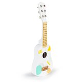 Drewniana gitara dla dzieci klasyczna 6 strun - biała