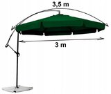 Duży parasol ogrodowy składany z falbanką 350cm