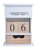 Kalendarz drewniany z szufladką - 16x9x21,5 cm