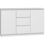 Komoda "Pulia" półki + 3 szuflady - biały
