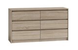 Komoda "Kabo" 6 szuflad 140 cm - 3 kolory